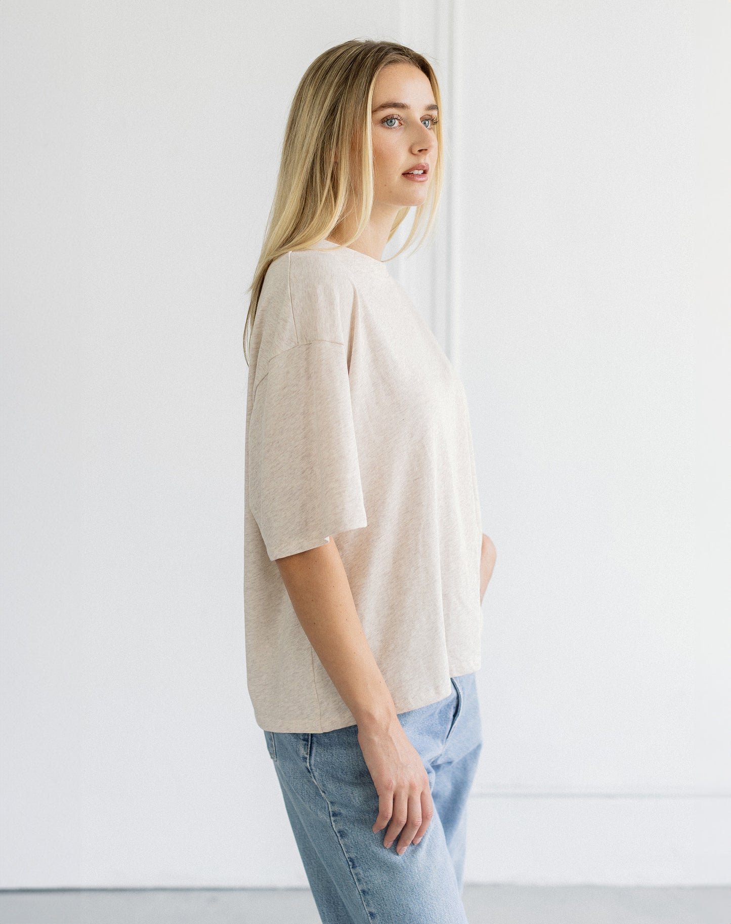 Brunette the Label Boxy Tee - Oatmeal