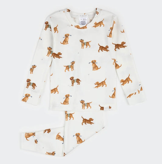 Petit Lem Golf Pups Infant PJ Set