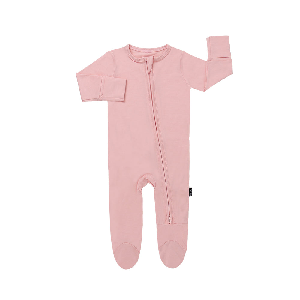Belan.J Footed Zipper Sleeper - Crystal Rose