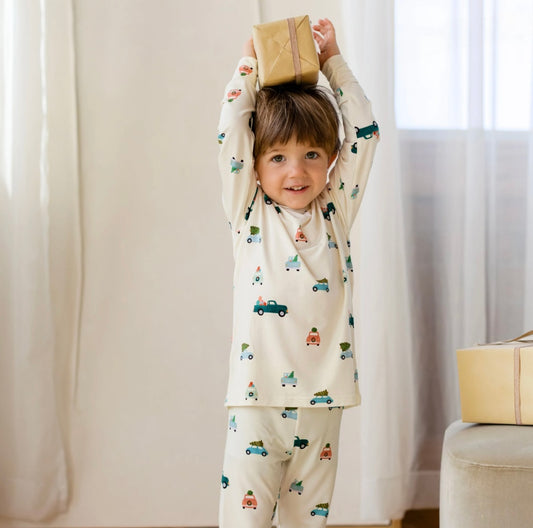 Roobear Holiday Trucks Two Piece PJ Set