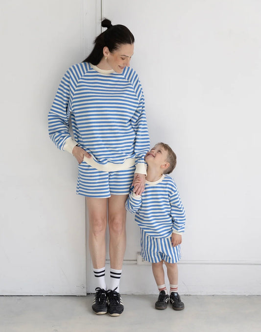 Brunette the Label Kids Striped Crew