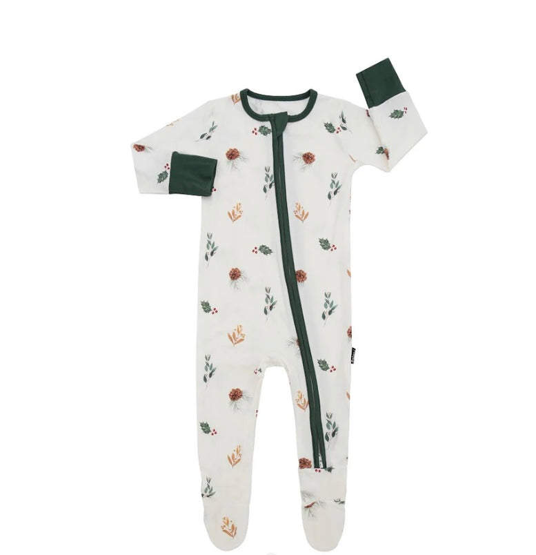 Belan.J Footed Zipper Sleeper - Holly