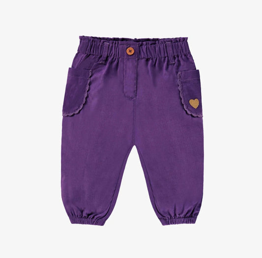 Souris Mini Purple Corduroy Pants - Baby