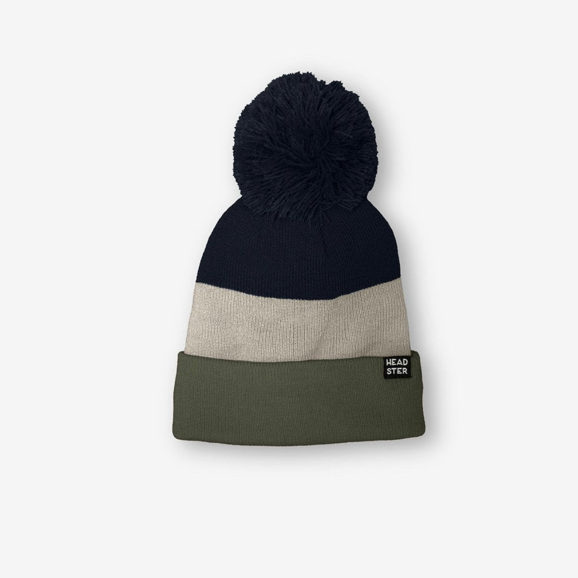 Headster Tricolor Fleece Lined Beanie - Hedge Green