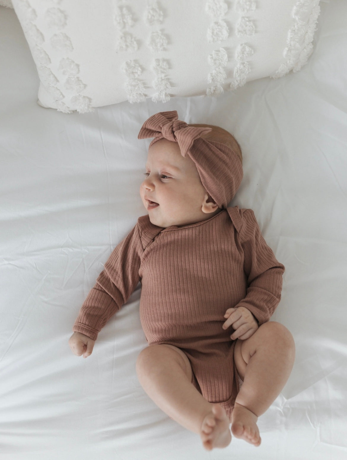 Mila & Co. Ribbed Bodysuit - Vintage Rose