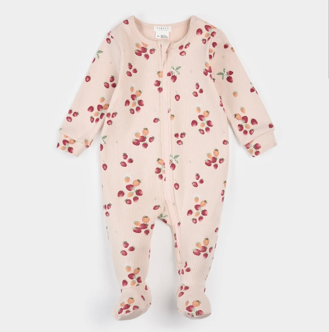 Petit Lem Strawberry Ribbed Sleeper