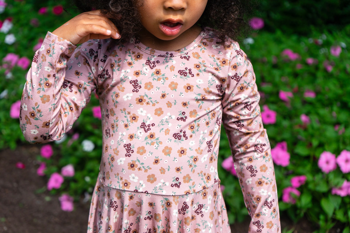 Belan.J Long Sleeve Twirl Dress - Velvet Garden