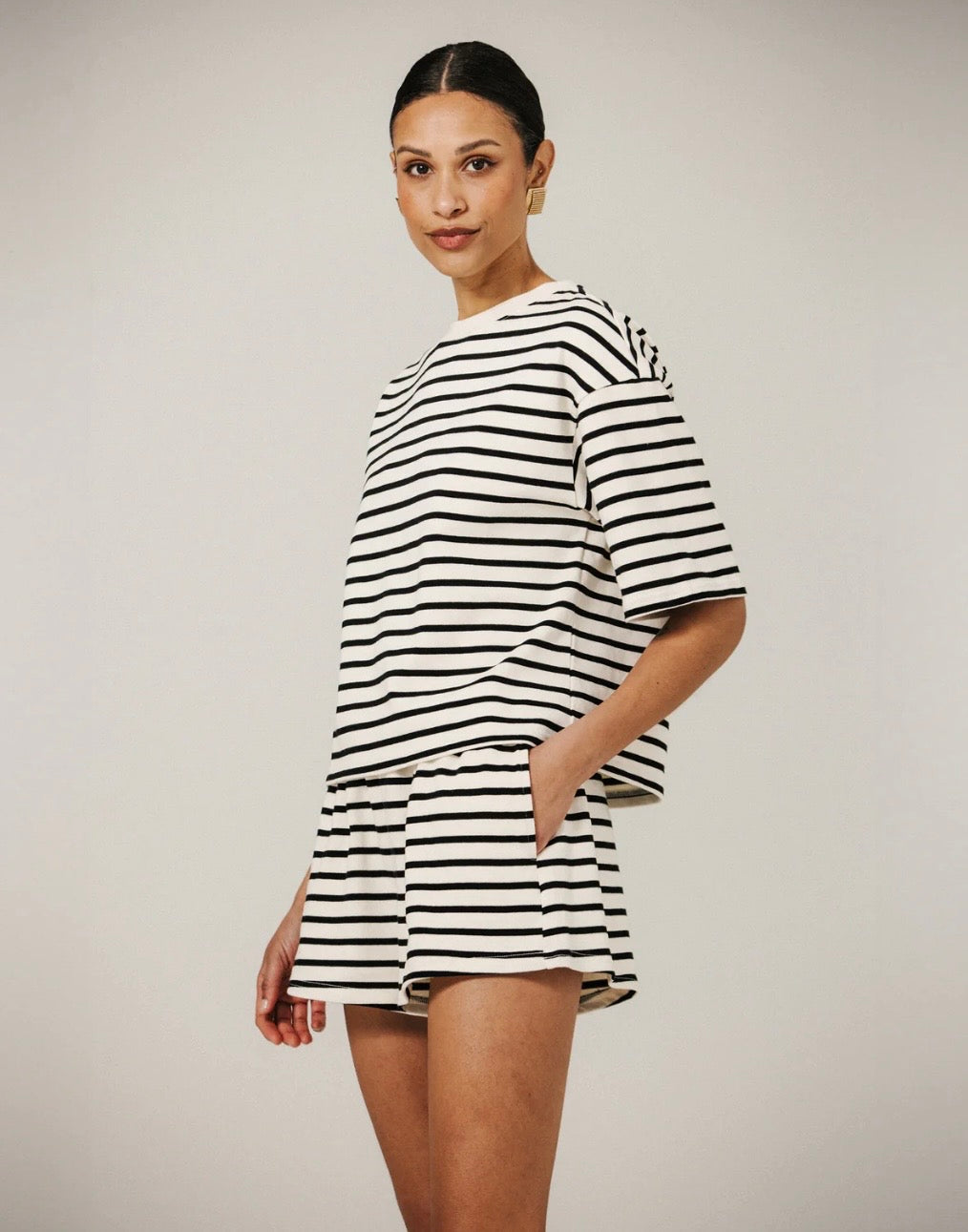 Brunette the Label Striped Tee