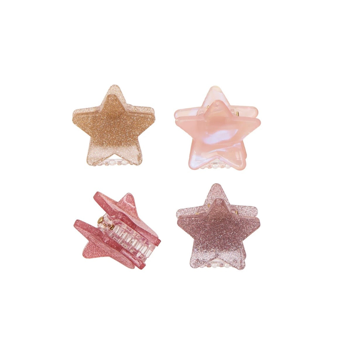 Shimmer Stars Claw Clips 4 pack