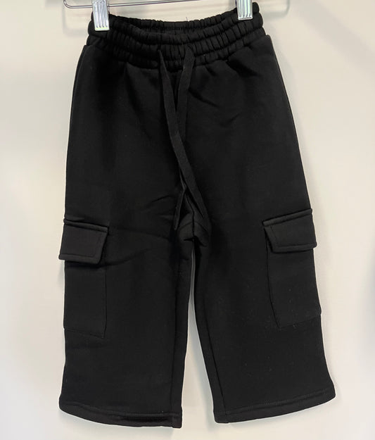 Brunette the Label Kids Cargo Jogger - Black