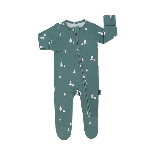 Belan.J Footed Zipper Sleeper - Tiny Trees
