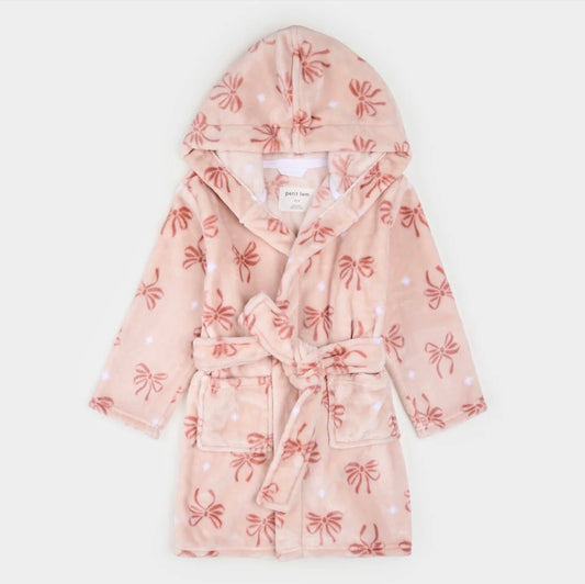 Pink Bows Plush Robe