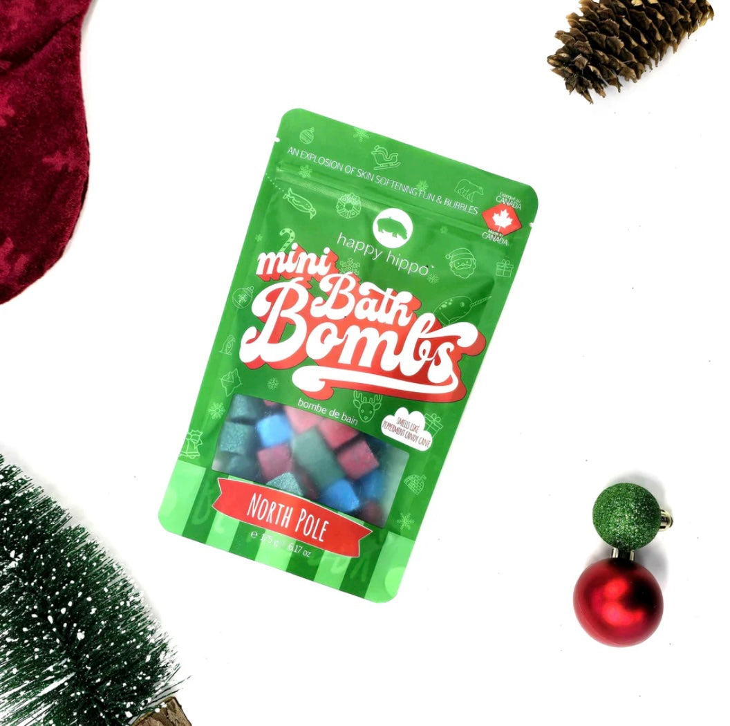 Happy Hippo Mini Bath Bombs - North Pole