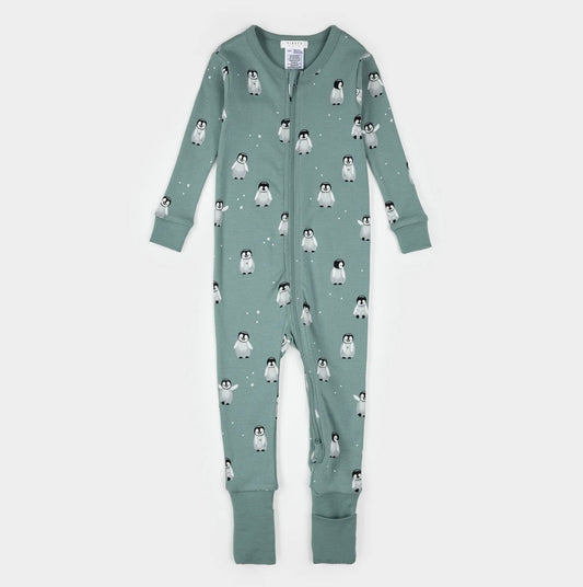 Petit Lem Footless Sleeper - Penguins