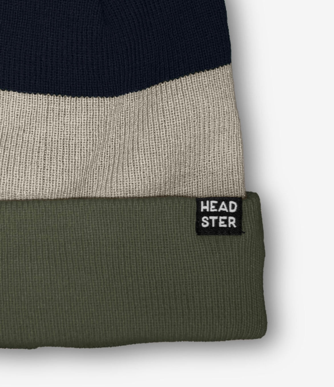 Headster Tricolor Fleece Lined Beanie - Hedge Green