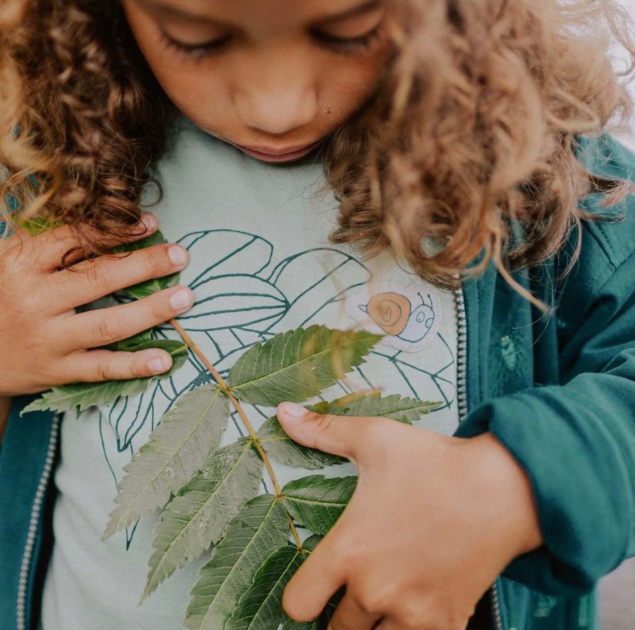 Souris Mini Leafy Green Print Tee