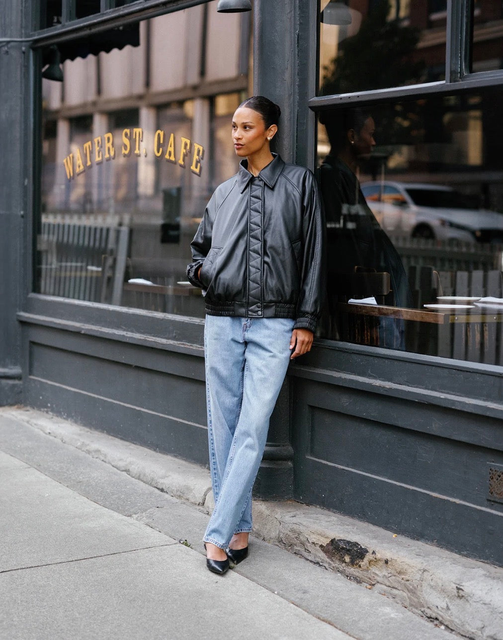 Brunette the Label Oversized Bomber - Black