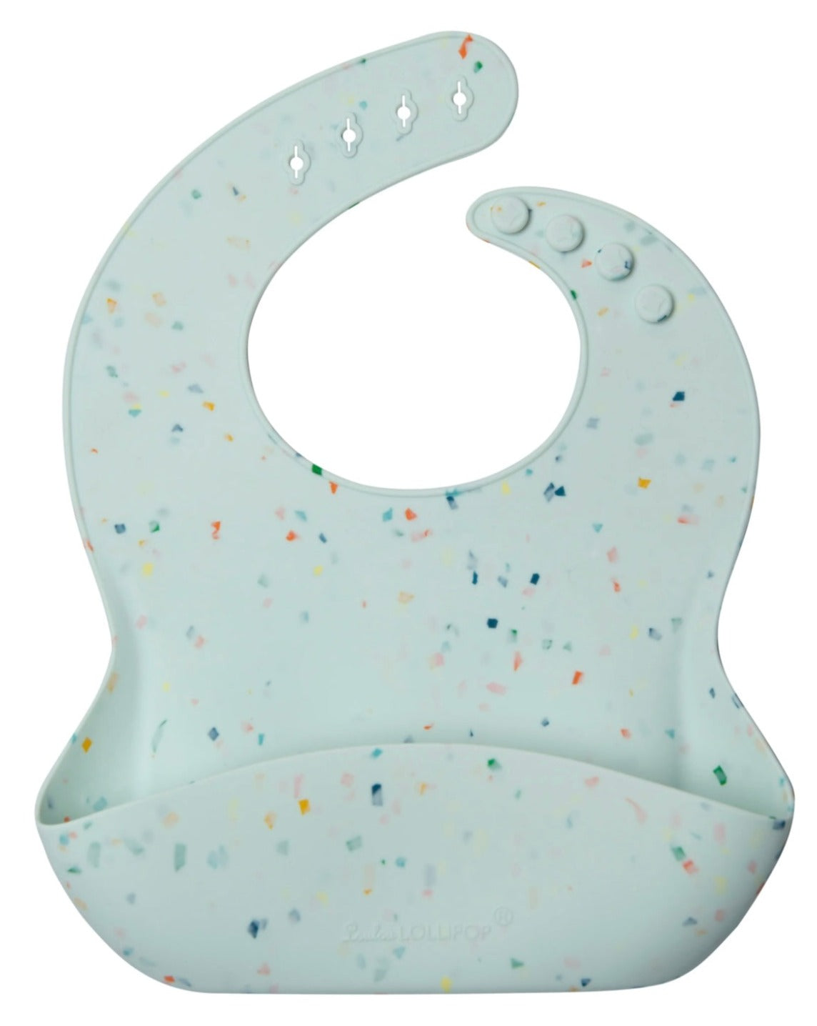 Loulou Lollipop Silicone Bib - Confetti Mint