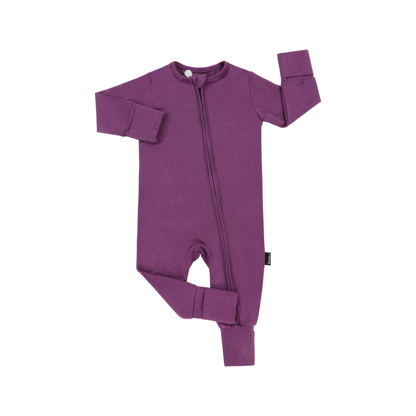 Belan.J Footless Zipper Sleeper - Deep Plum