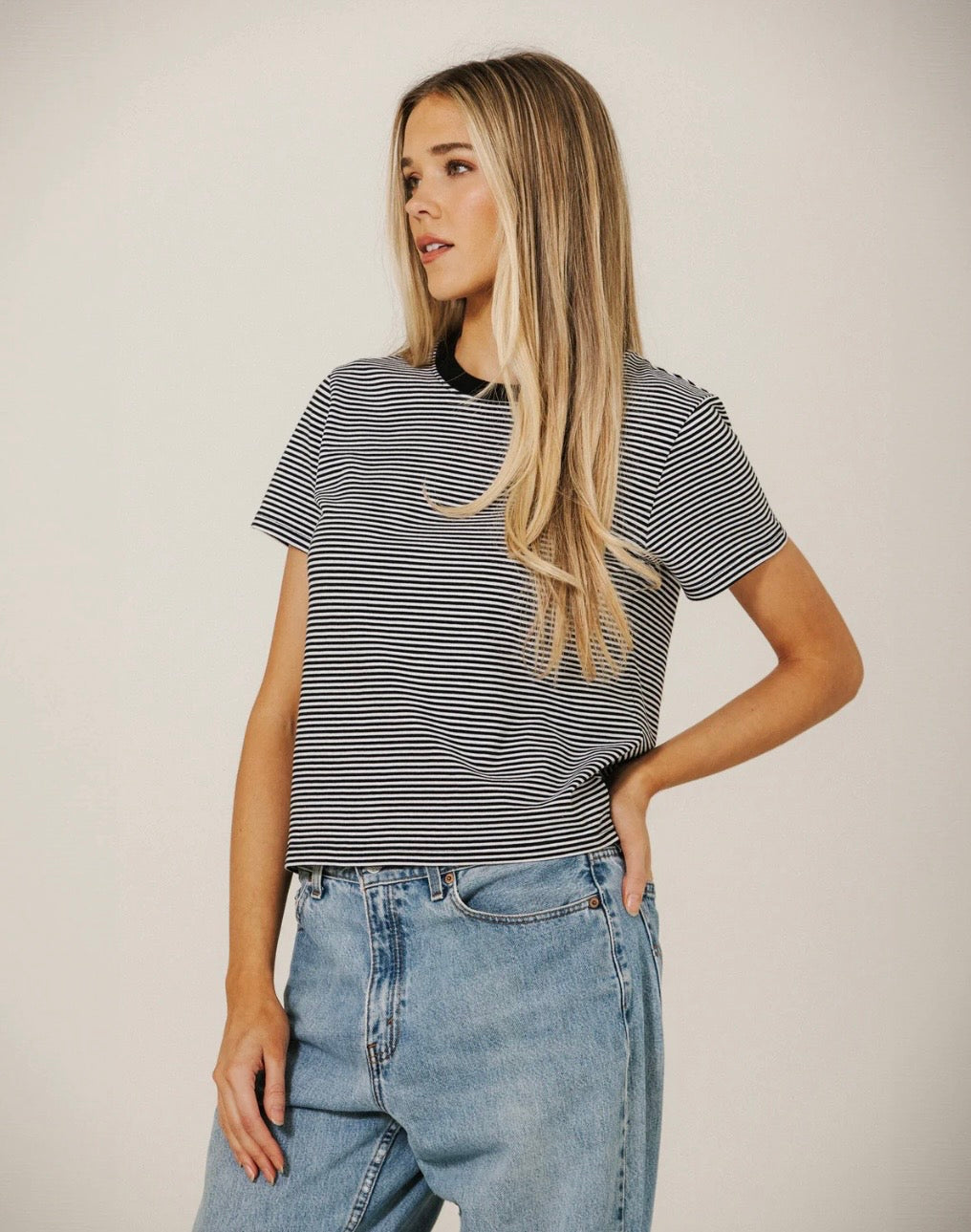 Brunette the Label Paris Tee - Mini Stripe