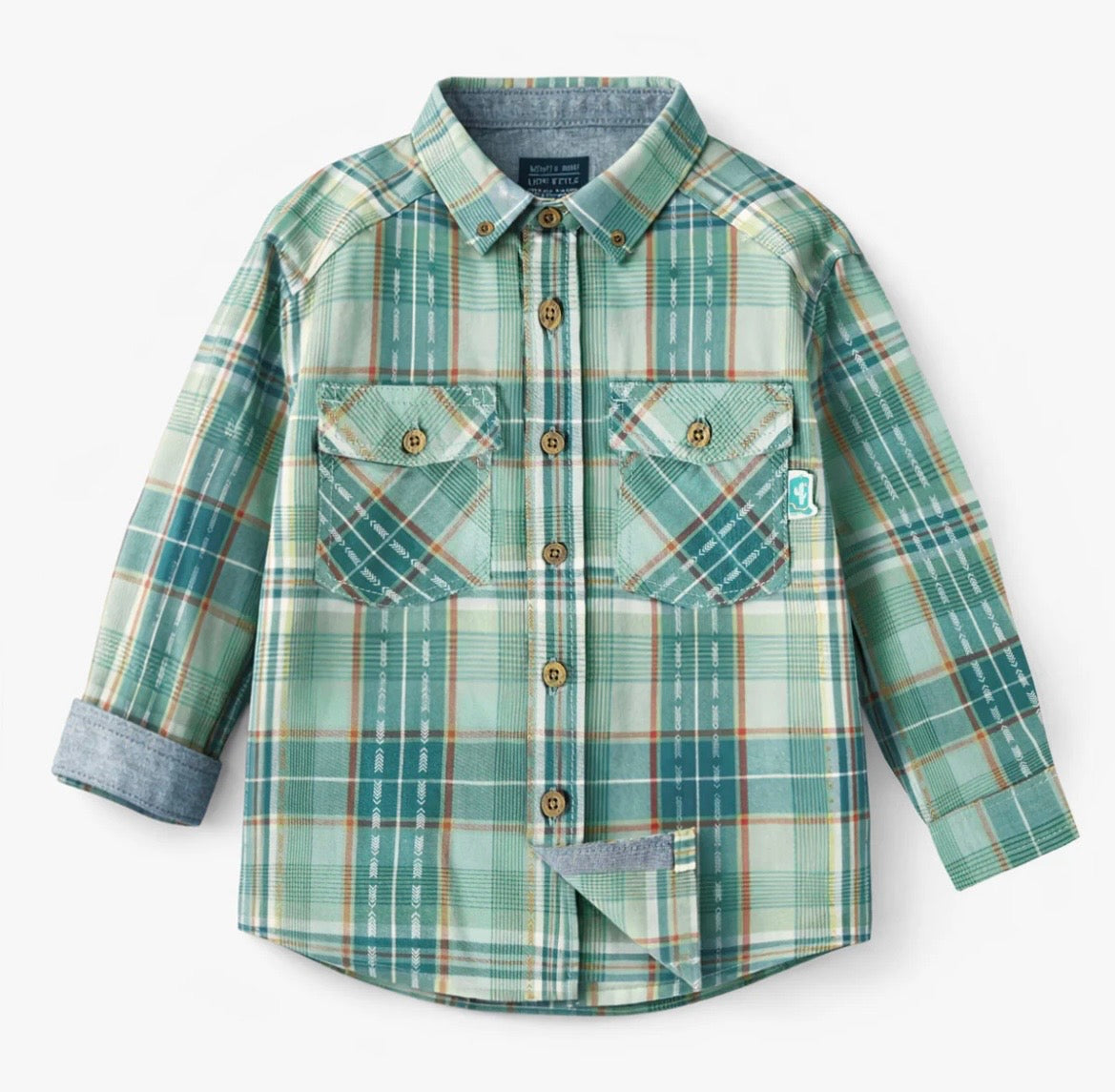 Souris Mini Turquoise Plaid Shirt