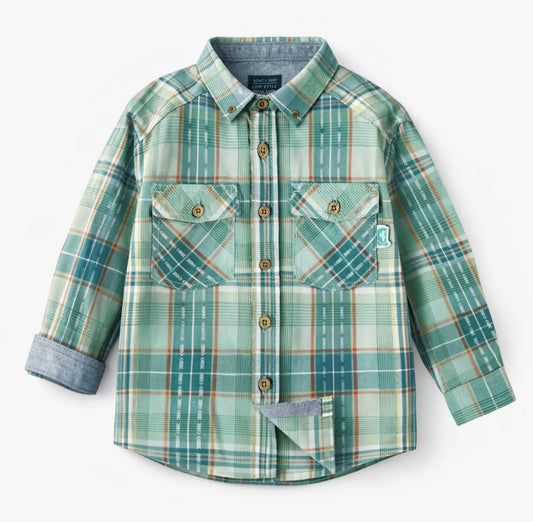 Souris Mini Turquoise Plaid Shirt