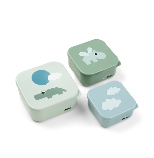 Happy Clouds 3 pc Snack Box Set - Green