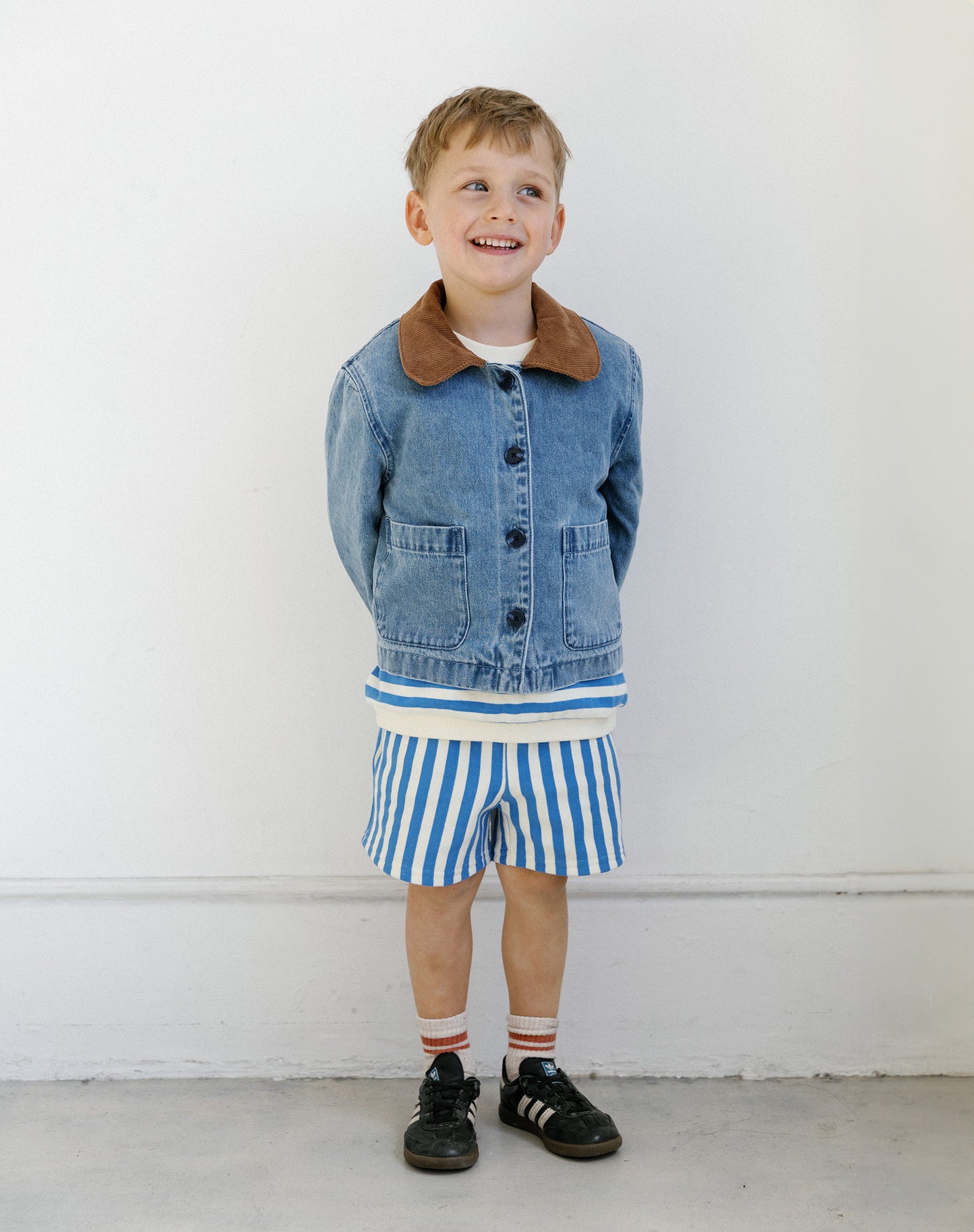 Brunette the Label Kids Striped Short