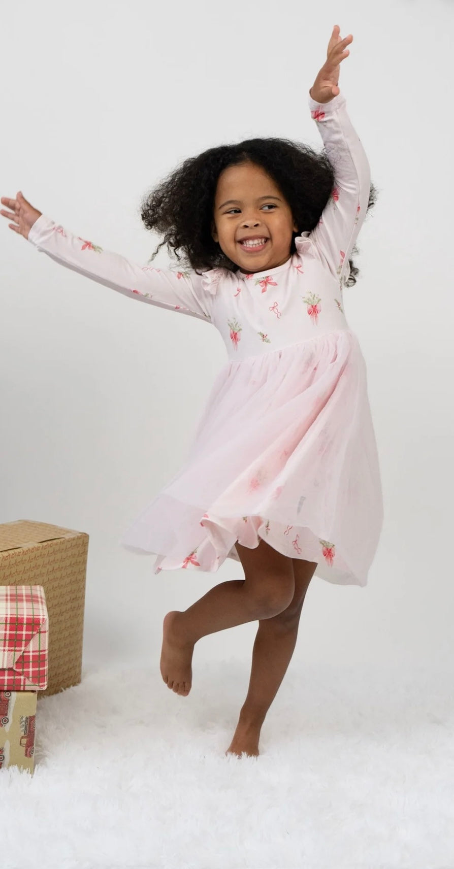 Belan.J L/S Princess Dress - Pink Bows