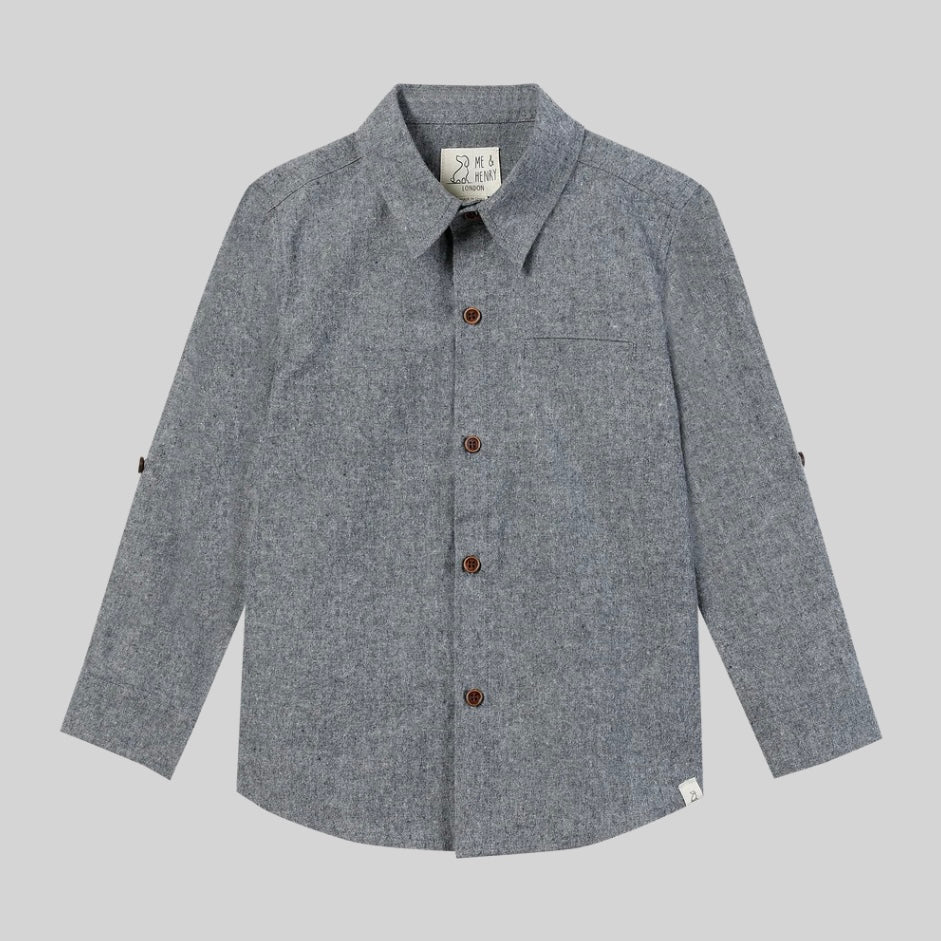 Atwood Woven Shirt - Navy Chambray