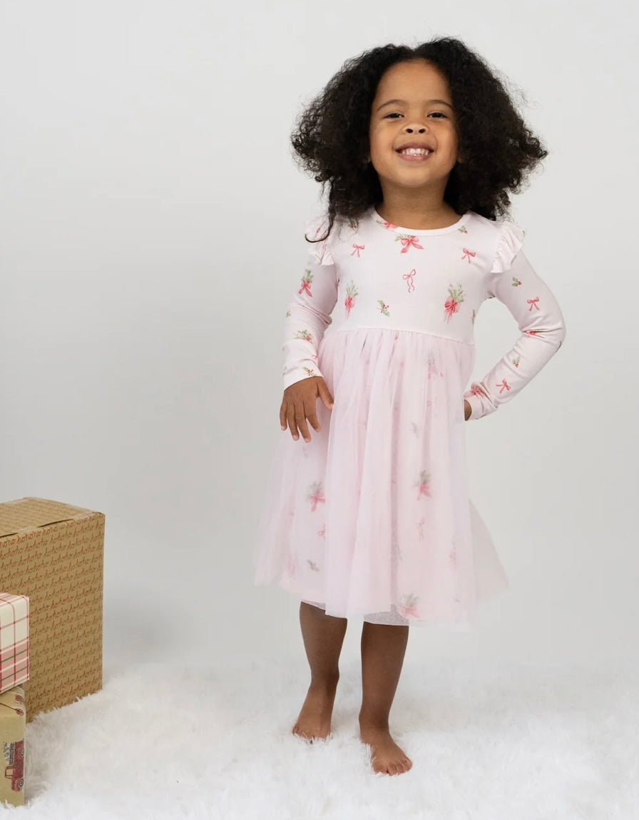 Belan.J L/S Princess Dress - Pink Bows
