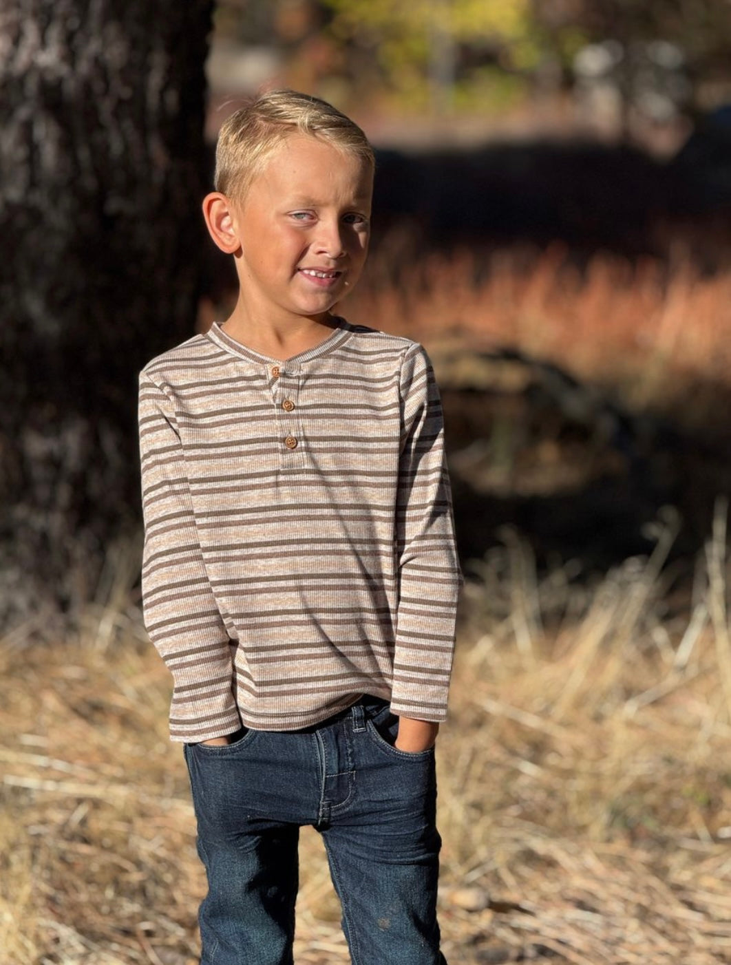 Adams Ribbed Henley Shirt